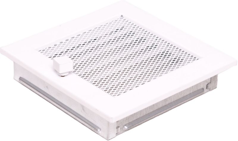 Hvid pejserist med jalousi 17 x 17 cm