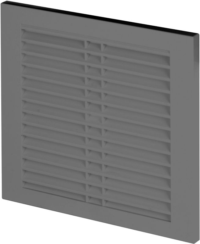 Velite ventilationsrist 14 x 14 cm, Ø 125 mm, grafitgrå