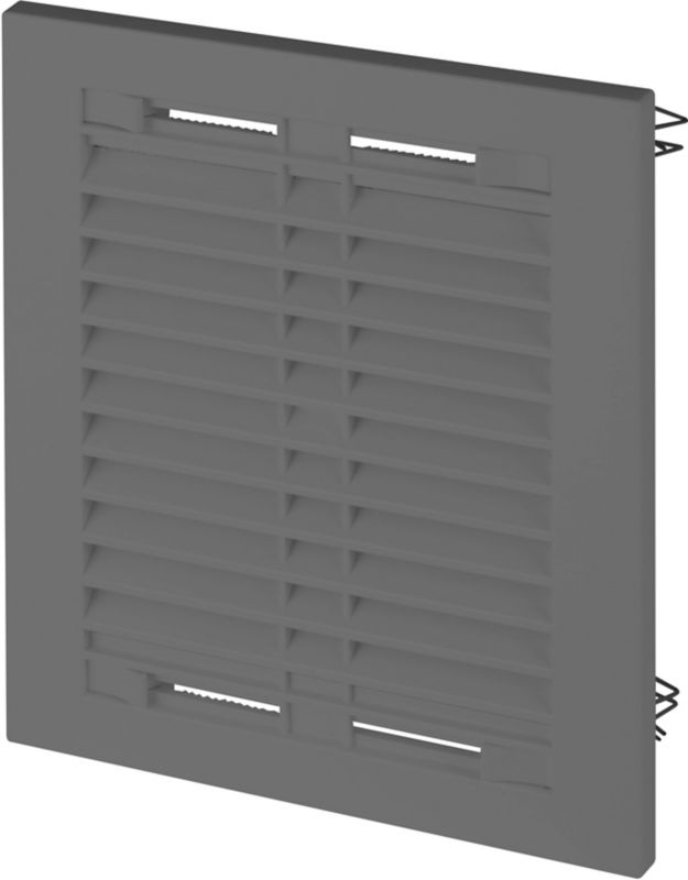 Velite ventilationsrist med skyder 14 x 21 cm grafitgrå