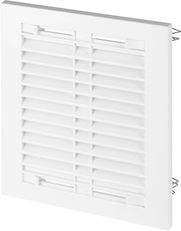 Velite ventilationsrist med skyder 20 x 20 cm hvid