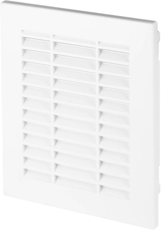 Velite ventilationsrist med jalousi 14 x 14 cm hvid