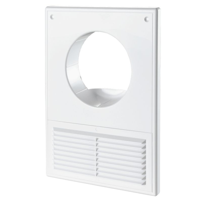 Vents rund ventilationsrist 250 x 180 mm hvid