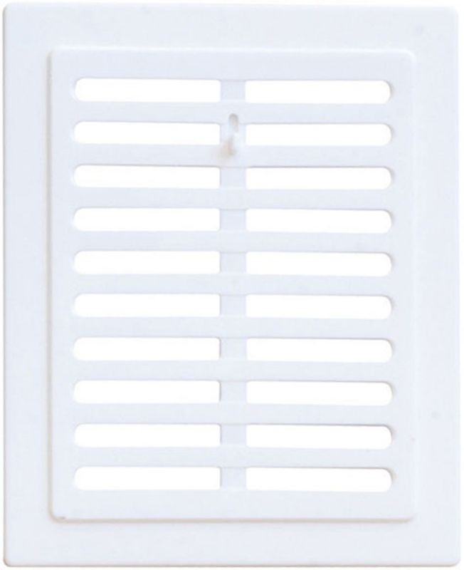 Vents ventilationsrist med justerbar lukning 110 x 140 mm hvid