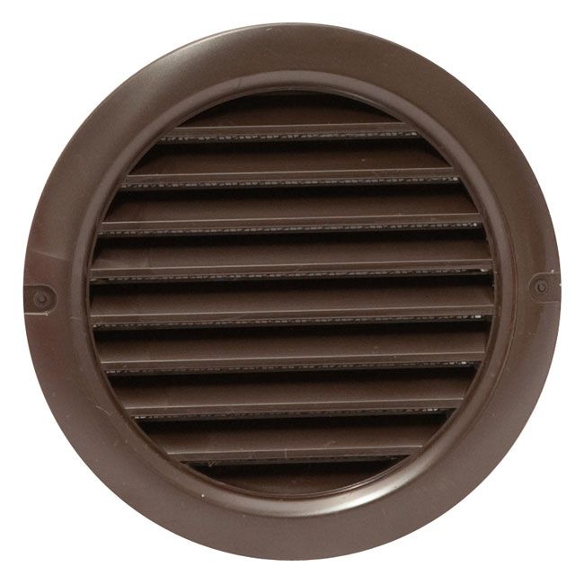 Ventilationsrist Vents med net Ø 100 mm i brun