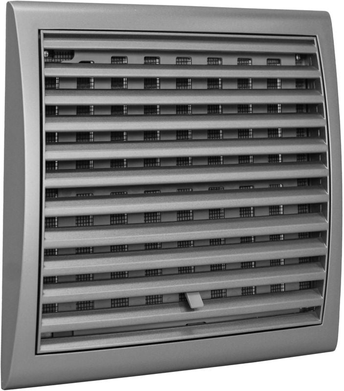 Ventilationsrist med justering Vents 19 x 19 cm satin