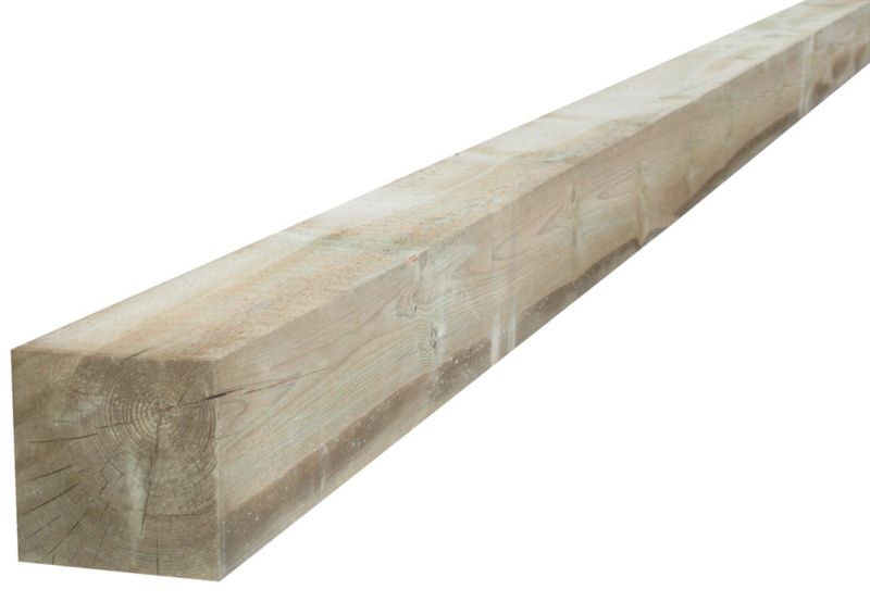 Impregneret kanttræ 100 x 100 x 3000 mm