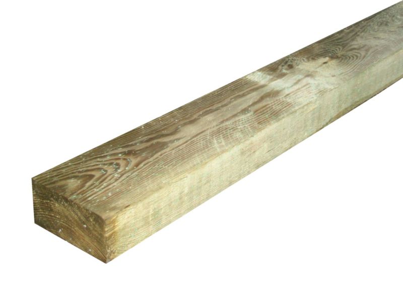 Impregneret kantbræt 50 x 100 x 4000 mm