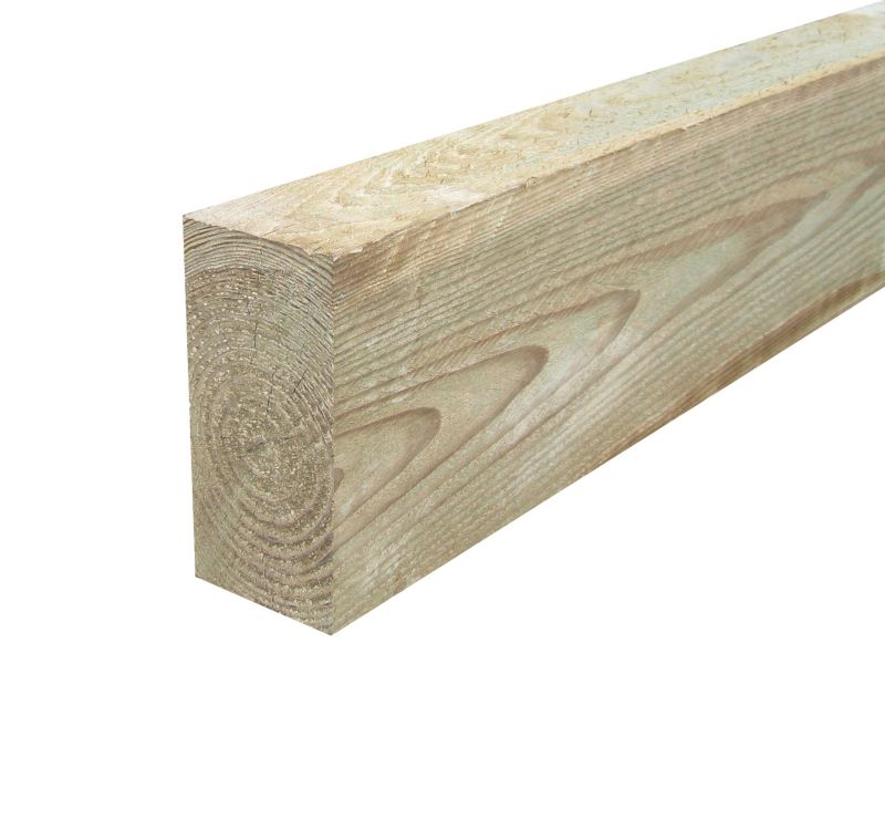 Impregneret kantet bjælke 60 x 120 x 4000 mm