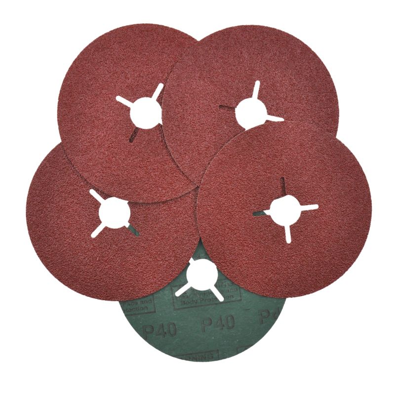 Universal fiberskive til slibemaskiner 125 mm P40, 5 stk.