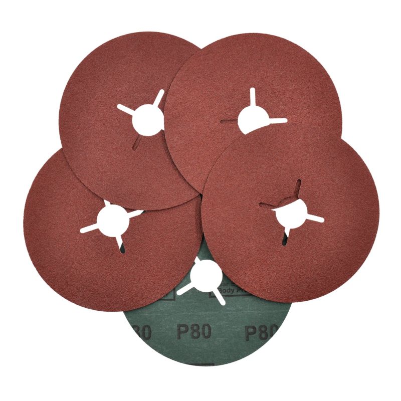 Universal fiberskive til slibemaskiner 125 mm P80, 5 stk.