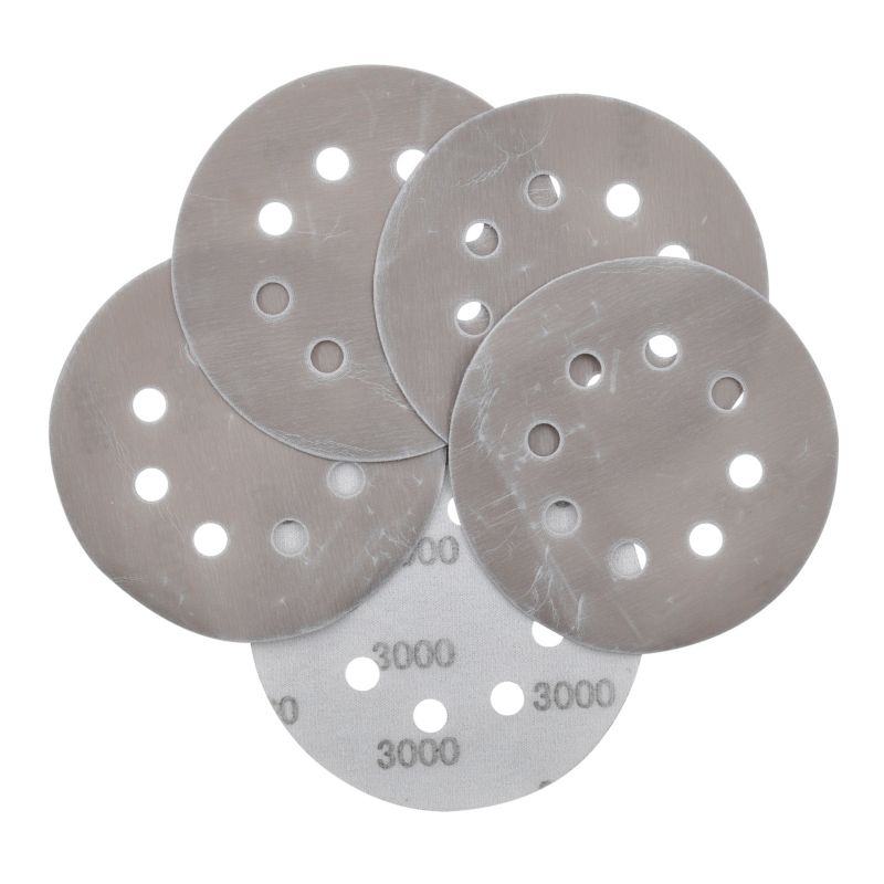 Universal velcro-slipskive 125 mm P3000 med huller, 5 stk.