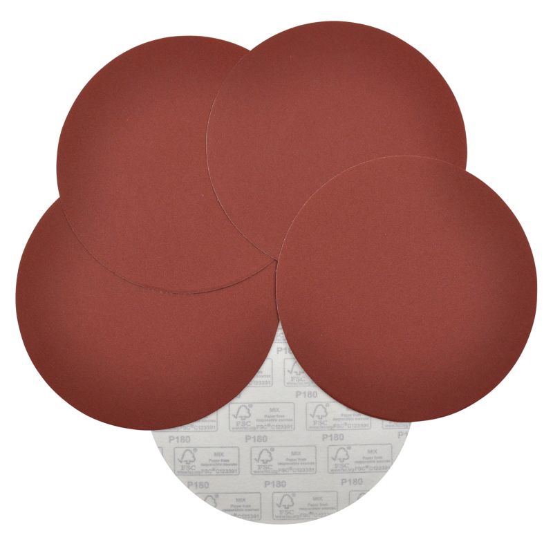 Universal velcro-slipskive 225 mm P180 uden huller, 5 stk.
