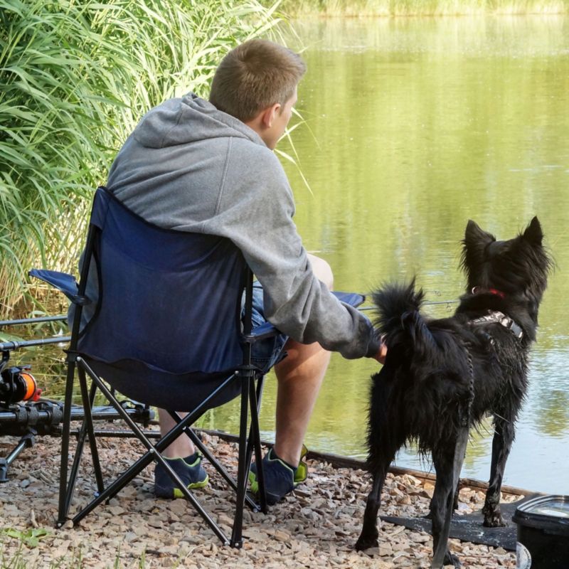 KADAX foldbar campingstol med rygstøtte til fiskeri