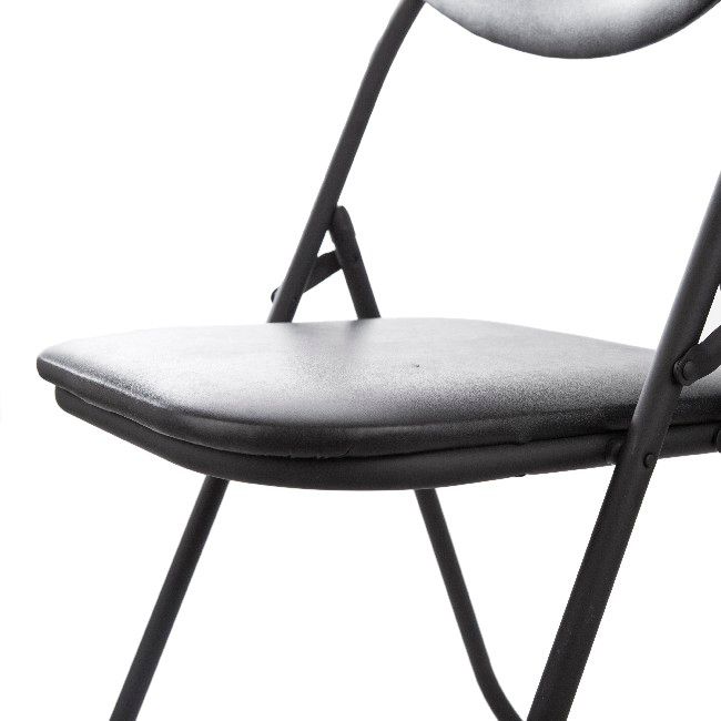 Sammenklappelig sort have- og campingstol Domino