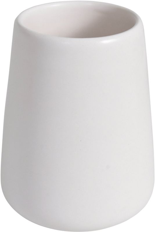 Bisk Plus hvid badeværelsesbæger