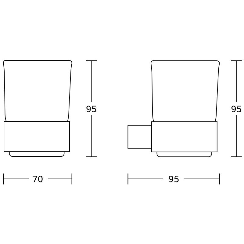 Mexen Adox tandbørsteholder i krom, 1 stk.