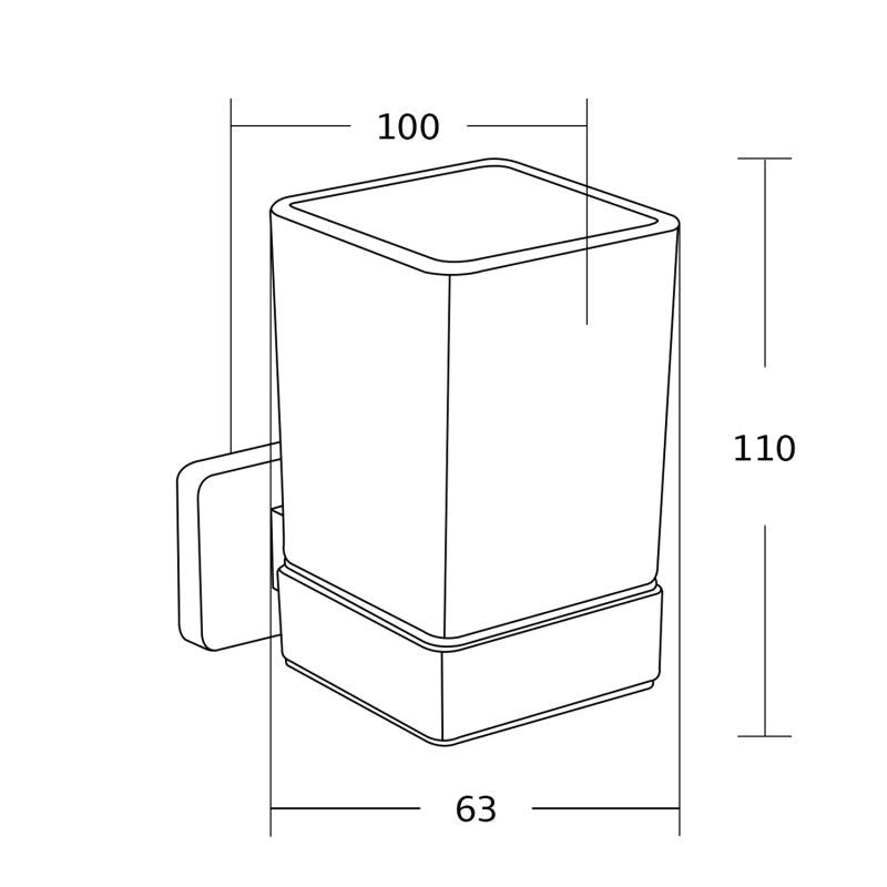 Mexen Asis tandbørstekrus, sort, 1 stk.