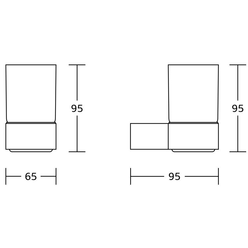 Mexen Base tandbørstekrus, sort/guld, 1 stk.