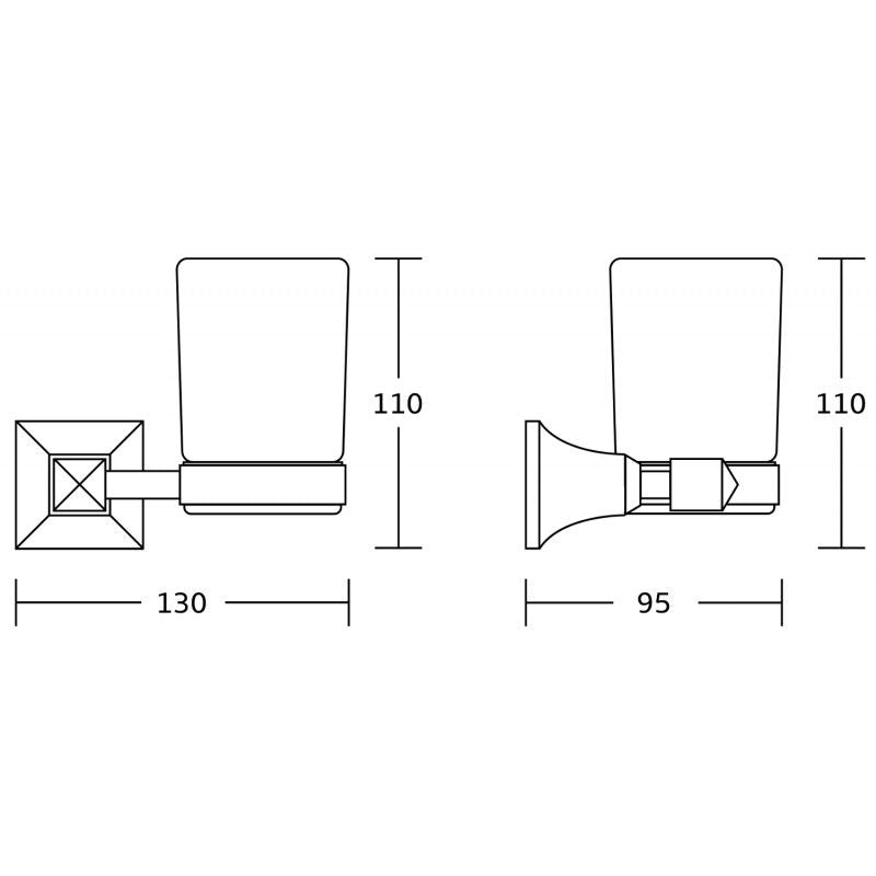 Mexen Dalia tandbørstekrus i guld, 1 stk.