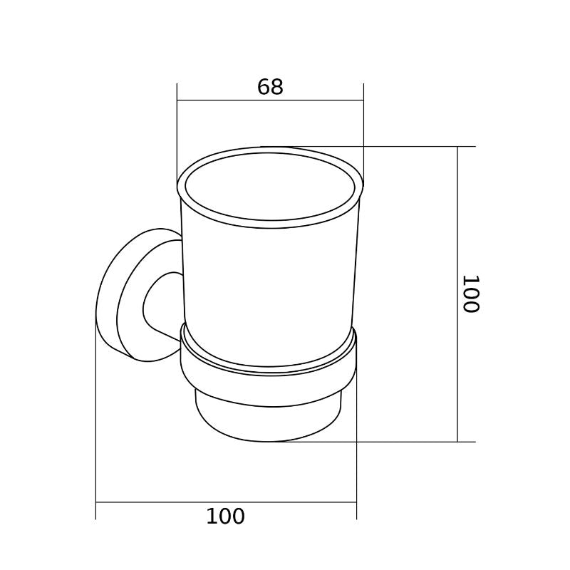 Mexen Remo tandbørstekop, guldfarvet, 1 stk.