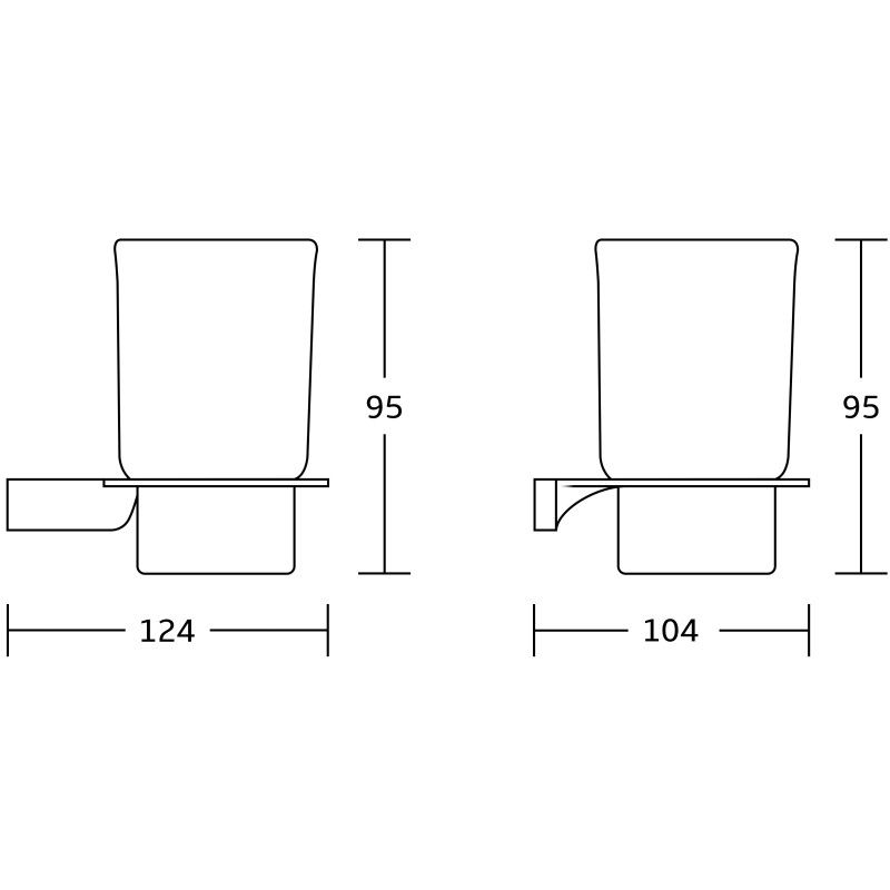 Mexen Rino tandbørsteholder i krom, 1 stk.