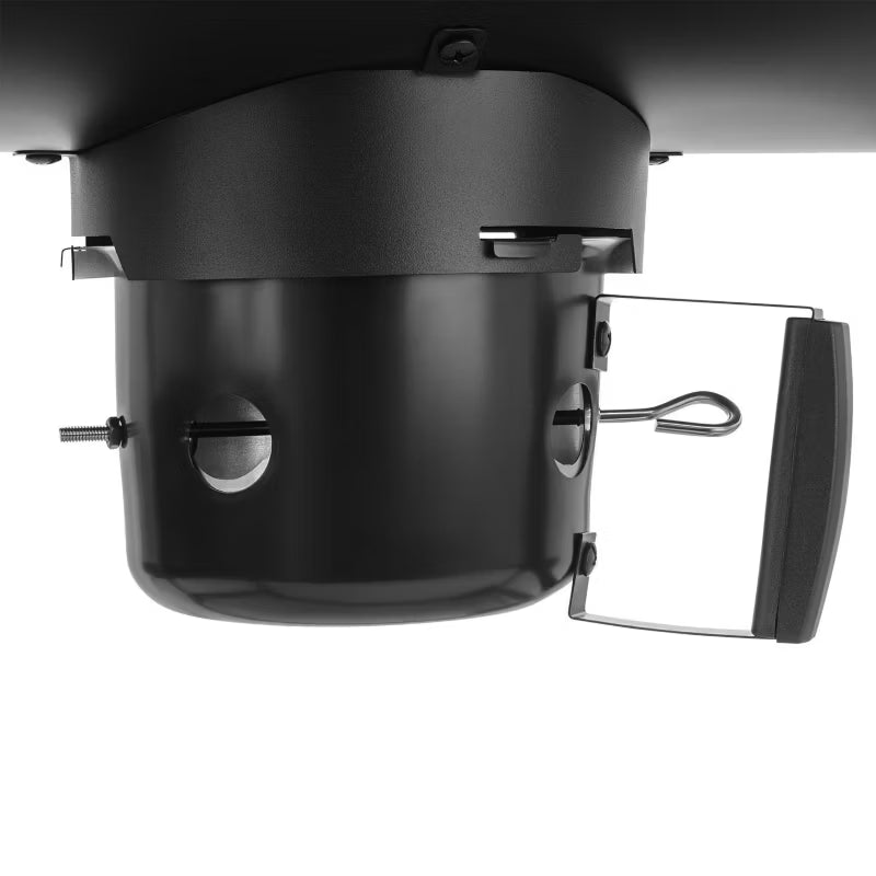 Kuglegrill Kulgrill 104x66x92 cm Sort med Hjul og Hylder