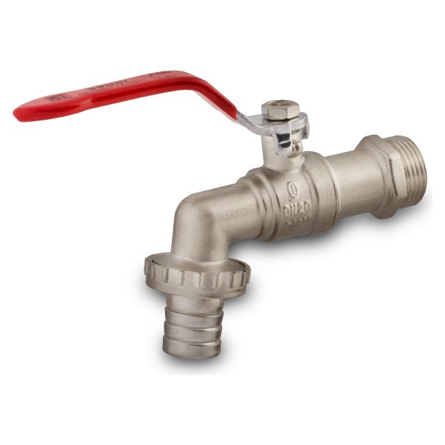 Nickelbelagt kugleventil til vandudtag Idmar Group 3/4"