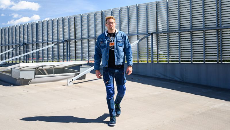 Neo Tools Denim klassisk foret jeansjakke str. S navyblå 1 stk.