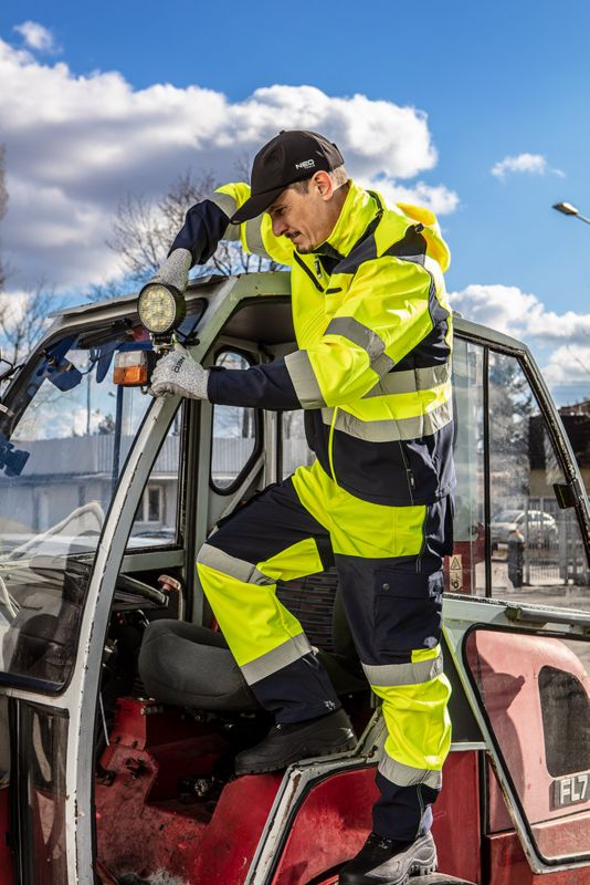 NEO TOOLS softshell-jakke med høj synlighed str. XXXL gul 1 stk.