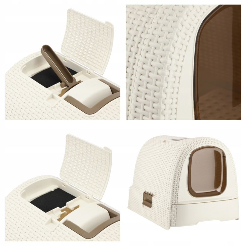 Curver Pet Life kattebak med skovl, beige