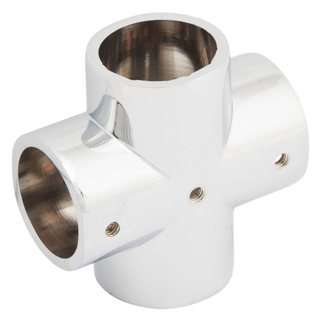 Firevejsforbinder til garderobe fi 25 mm i krom