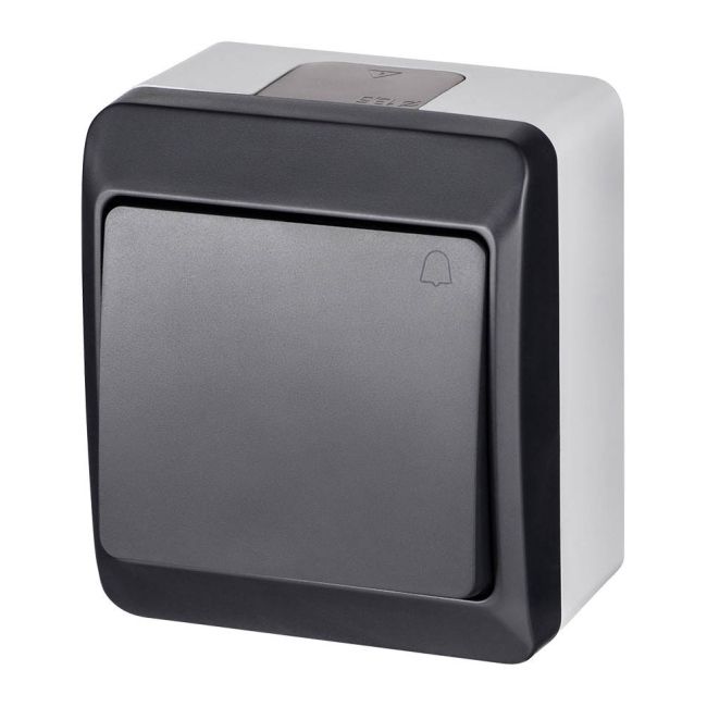 Dørklokkeafbryder Elektro-Plast Hermes i antracit