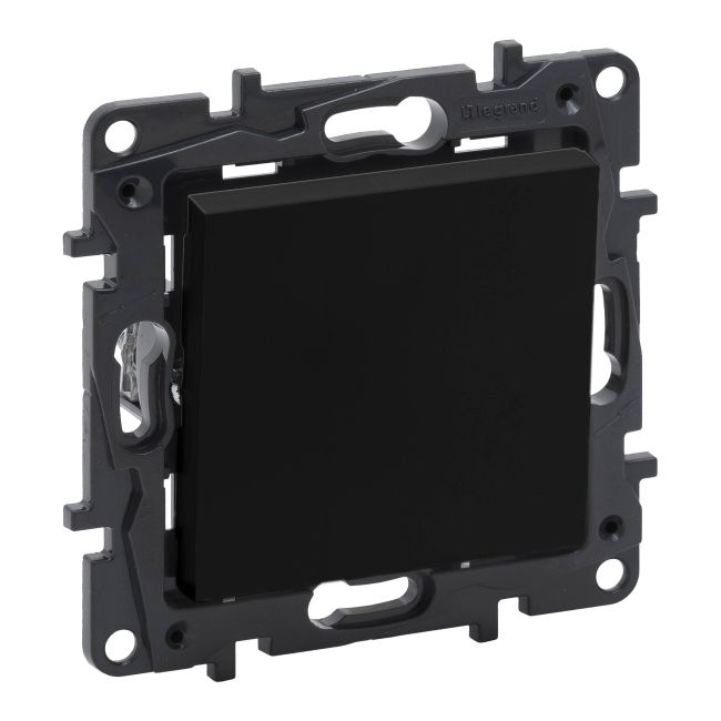 Legrand Niloe Step trykknap til dørklokke i mat-sort