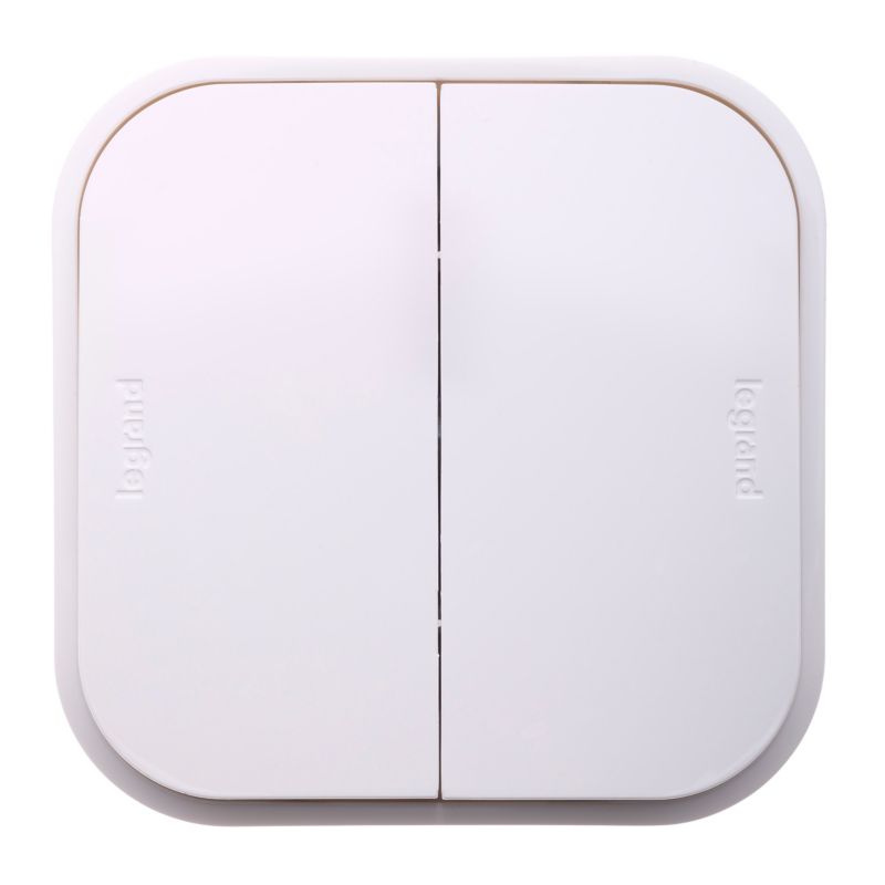 Dobbel afbryder Legrand Forix til overflademontage i hvid