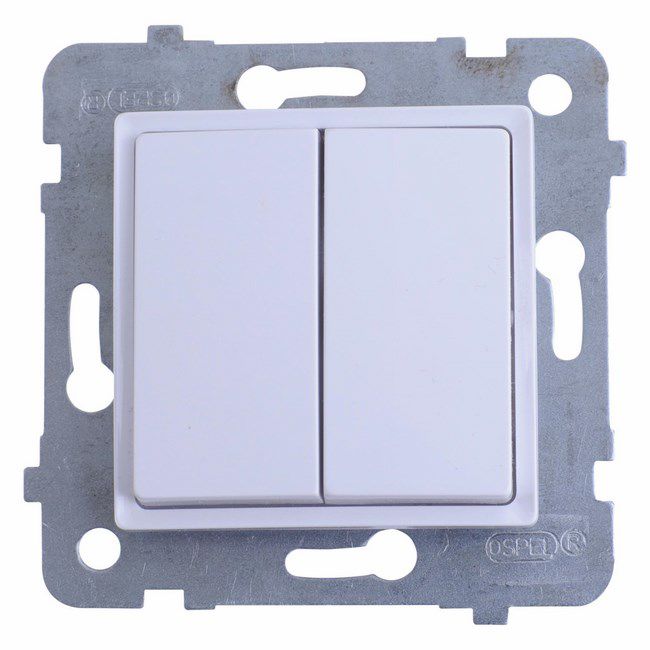 Dobbel afbryder Polmark Tarnów Rosa hvid