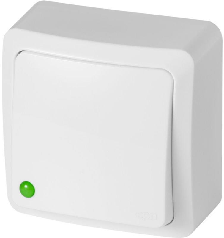 Elektro-Plast Berg enkelt overflademonteret kontakt, hvid