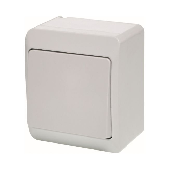 Enkelt overflademonteret kontakt Elektro-Plast Hermes 3312 i hvid