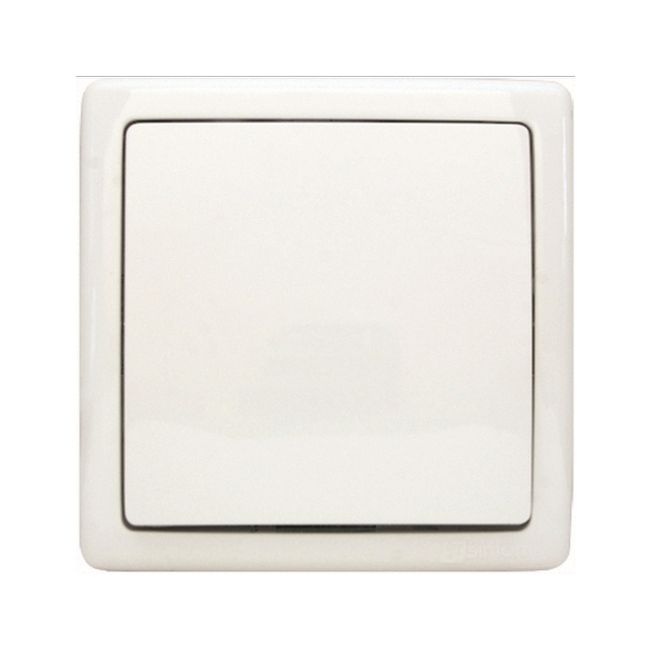 Kontakt-Simon Basic enkelt indbygningsafbryder i hvid