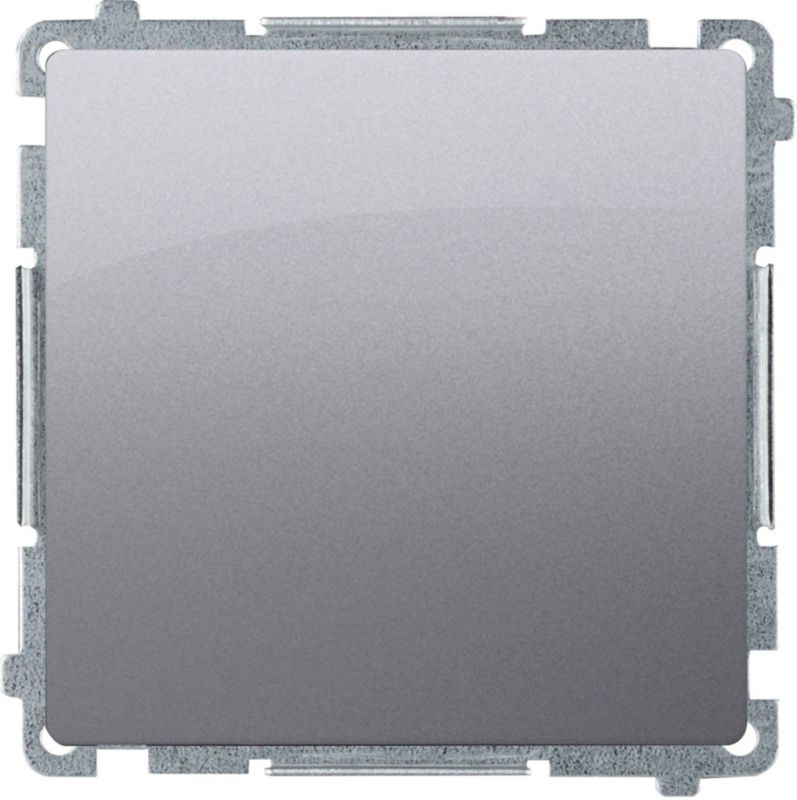 Kontakt-Simon Basic inox enkelt indbygningskontakt