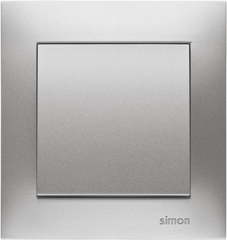Kontakt-Simon S54 enkelt indbygningsafbryder i sølv