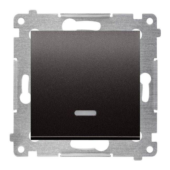 Kontakt-Simon S54 enkelt afbryder med LED-belysning i antracit