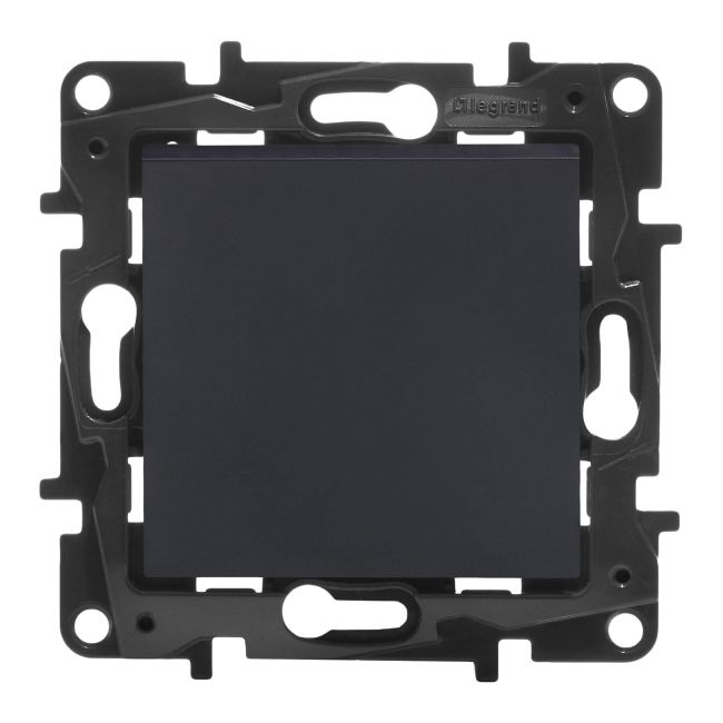 Enkelt afbryder Legrand Niloe Step mat-sort