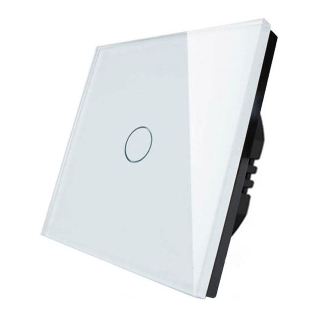 Rosa enkelt trykafbryder i hvid