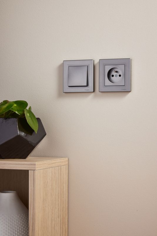 Enkelt afbryder Schneider Electric Asfora stål