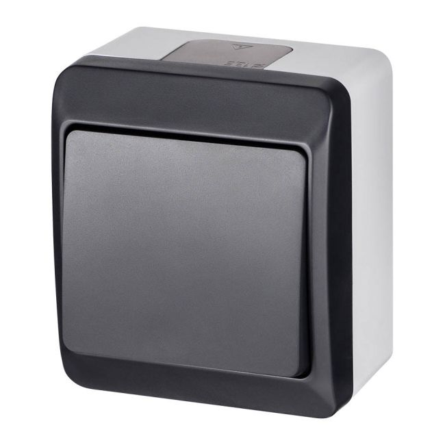 Enkelt trappeafbryder Elektro-Plast Hermes antracit