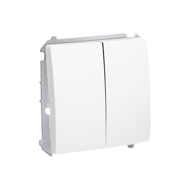 Dobbelt trappeafbryder Kontakt-Simon Basic hvid