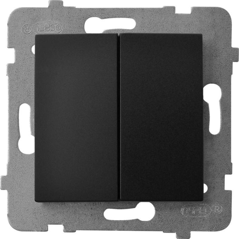 Ospel As sort lyskontakt til loftlampe med to knapper