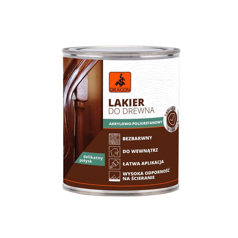 Akryl-polyuretanlak til træ Dragon 0,75 l