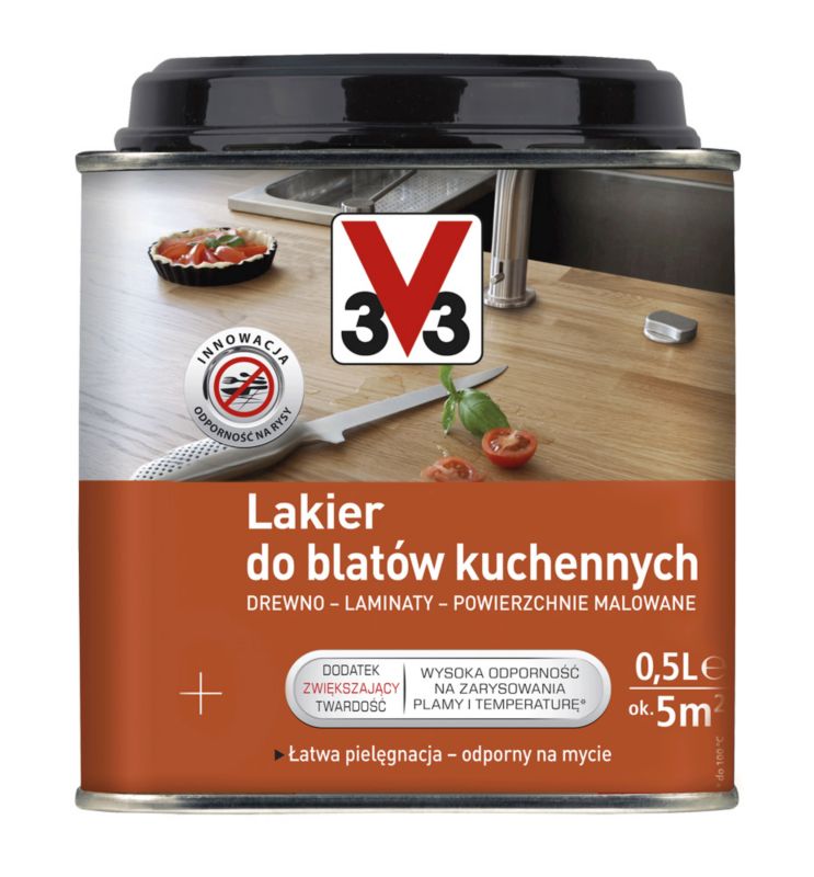 V33 Satinlak til køkkenborde 0,5 l