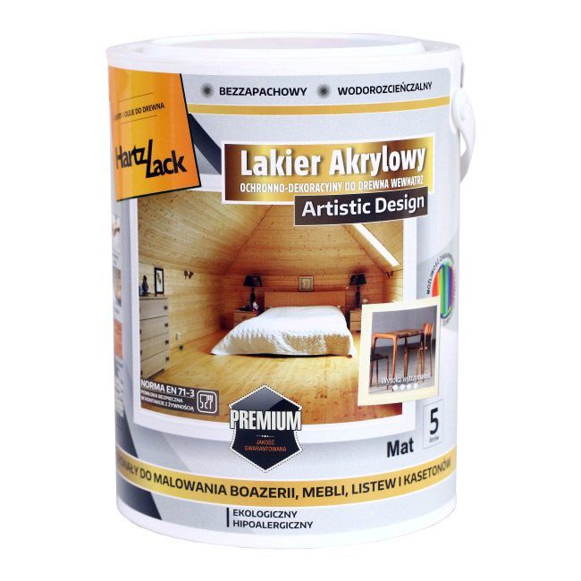 HartzLack akryl mat trælak 5 l